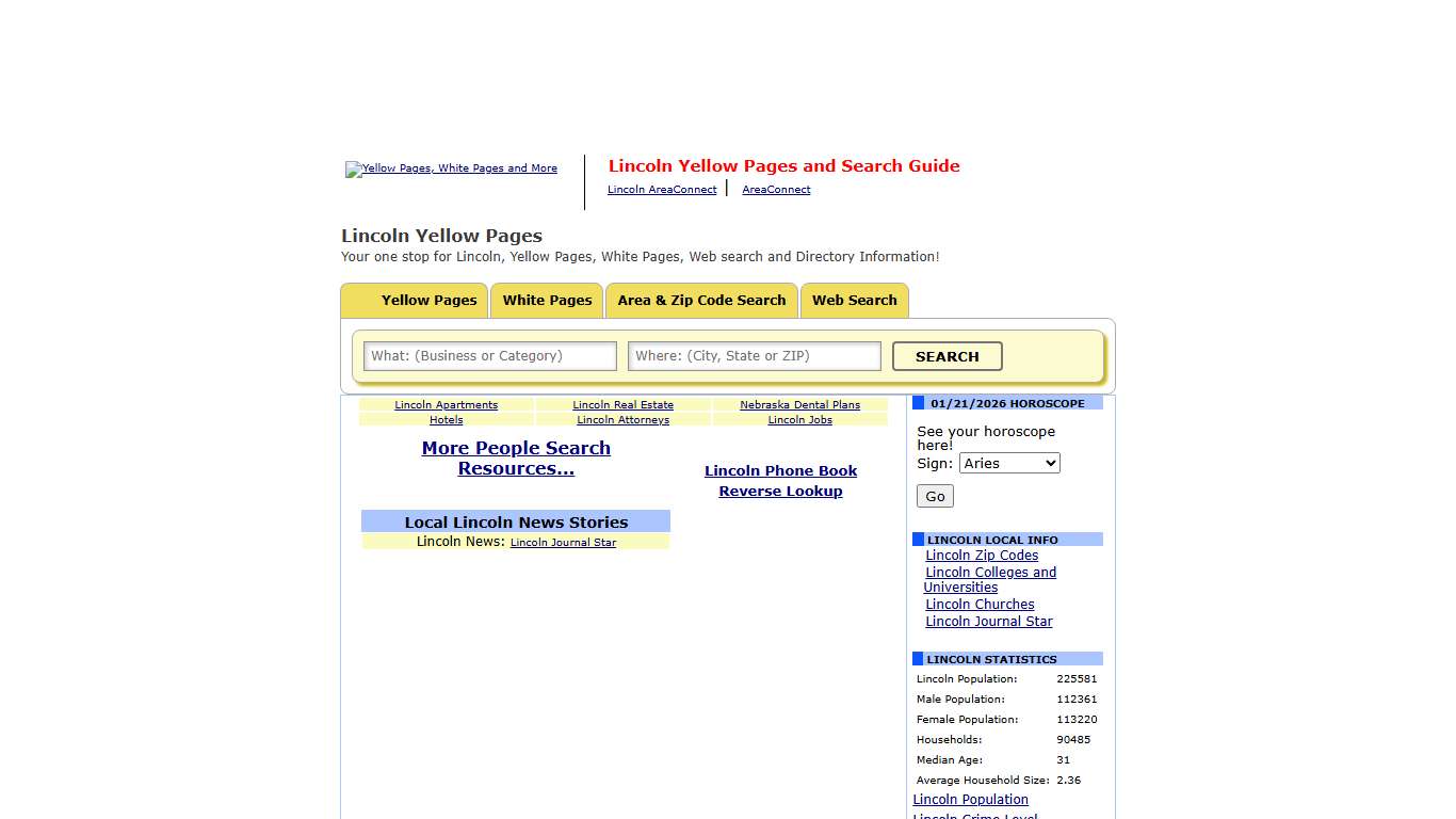 Lincoln Yellow Pages and Lincoln NE Guide